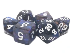 Old School 7 Piece DnD RPG Dice Set: Galaxy - Black Hole