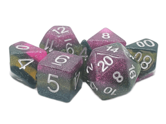 Old School 7 Piece DnD RPG Dice Set: Gradients - Grapevine
