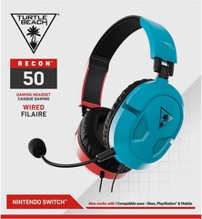 urtle Beach Recon 50 Wired Gaming Headset for Nintendo Switch - Red/Blue