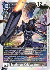Justimon: Critical Arm (Store Tournament 2025 Vol.2 Winner Pack) - P-179 - P - Foil