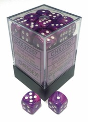 Chessex Dice: Dm7 Festive 12mm D6 Violet/White (36)