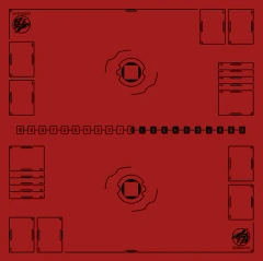 2 Player Arena Playmat Red/Black