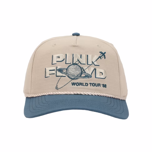 Pink Floyd Saturn Plane Gray Retro Grandpa Rope Hat