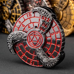 Metal Hydra Dice Spinner (D4, D6, D8, D10, D12, D20) Red