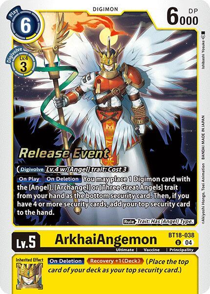 ArkhaiAngemon - BT18-038 - U - Foil - Release Event