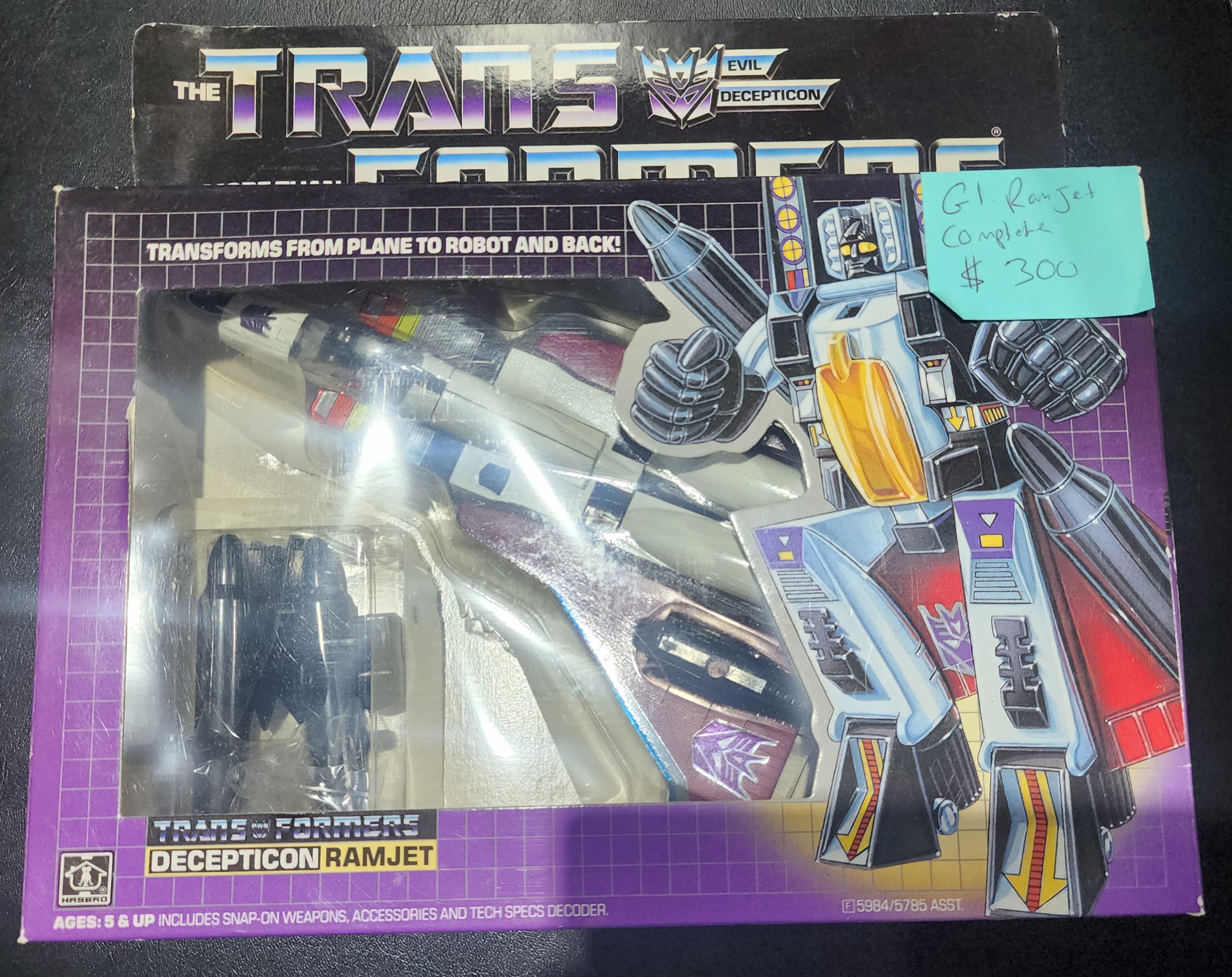 Transformers G1 RamJet CIB Missing Points