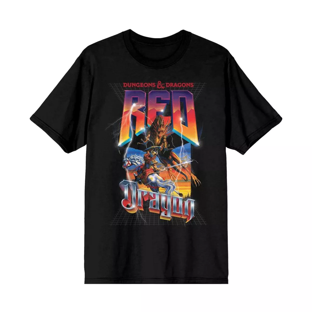 Red Dragon Dungeons & Dragons Black T-Shirt