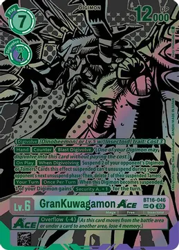 GranKuwagamon Ace (Textured) - BT16-046 - R - Foil