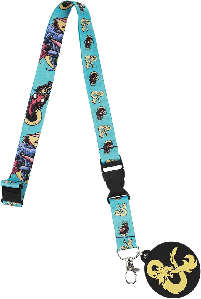 Dungeons & Dragons Mindflayer Blue Lanyard With ID Sleeve