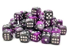 Old School Dice: Bag O' D6's 12mm 50ct - Vorpal - Silver & Purple