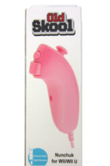 Old Skool Nunchuk Controller for Nintendo Wii and Wii U - Pink