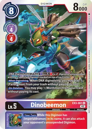 Dinobeemon - EX3-061 -  (Box Topper) Foil