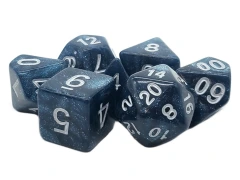 Old School 7 Piece DnD RPG Dice Set: Galaxy - Dead of Night