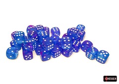 Nebula Aura/white Luminary 12mm d6 Dice Block (36 dice)