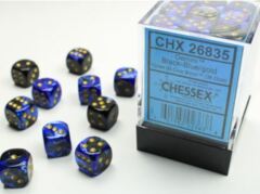 36 die Gemini Black-Blue w/Gold Dice Block - CHX26835
