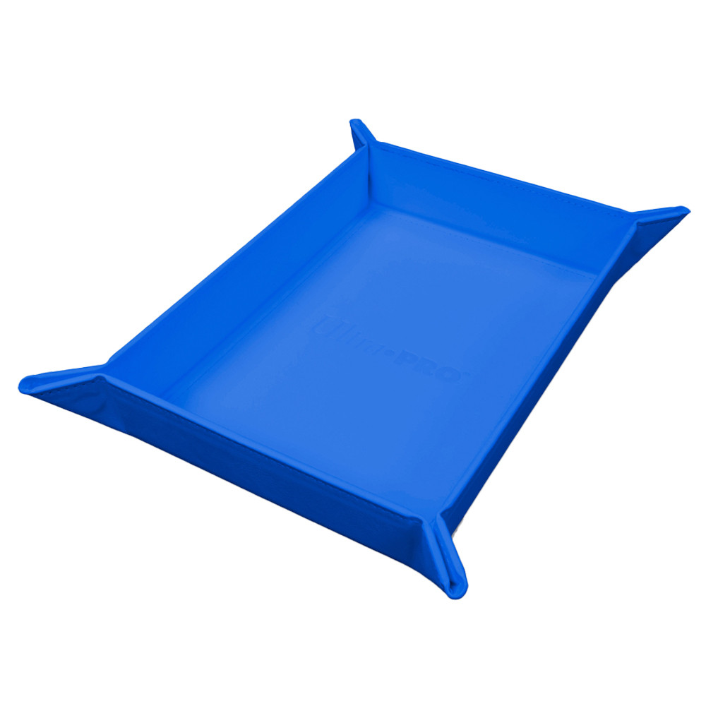 DICE ROLLING TRAY FOLDABLE MAGNETIC BLUE - (VIVID)