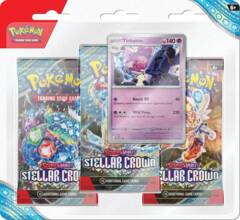 POKEMON - SCARLET AND VIOLET - SV7 - STELLAR CROWN - 3 PACKS BLISTER - TINKATON (ENGLISH)