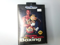 SEGA GENESIS - EVANDER HELYFIELD BOXING - CARTRIDGE AND BOX ONLY - 01