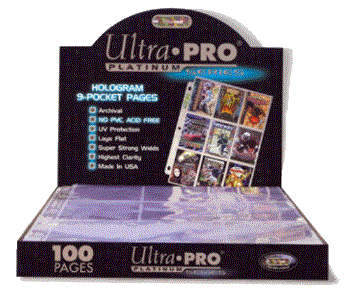 ULTRA PRO - HOLOGRAM 9-POCKET PAGES - PLATINUM SERIES - 100CT
