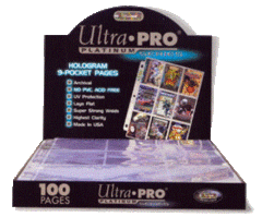 ULTRA PRO - HOLOGRAM 9-POCKET PAGES - PLATINUM SERIES - 100CT