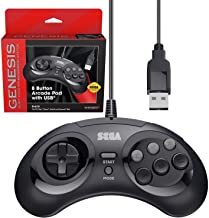 GENESIS 6 BOUTTON ARCADE PAD WITH USB: BLACK