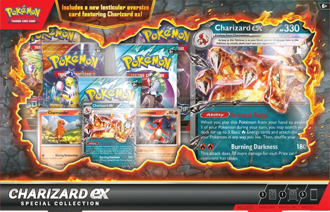 POKEMON - SCARLET & VIOLET - CHARIZARD EX SPECIAL COLLECTION (ENGLISH) POKEMON - SCARLET & VIOLET - CHARIZARD EX SPECIAL COLLECTION (ENGLISH)