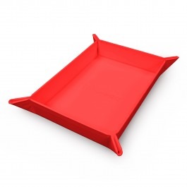 DICE ROLLING TRAY FOLDABLE MAGNETIC RED - (VIVID)