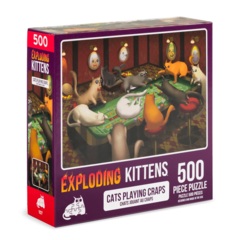 EXPLODING KITTENS - CATS PLAYING CHESS 500 PIECE PUZZLE