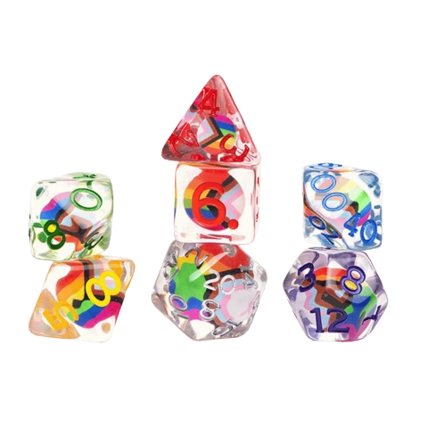 DUNGEONS & DRAGONS - PROGRESS PRIDE DICE SET (7CT)