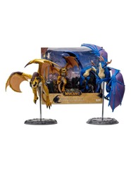 MCFARLANE TOYS - WORLD OF WARCRAFT - BLUE HIGHLAND DRAKE AND BRONZE PROTO-DRAKE