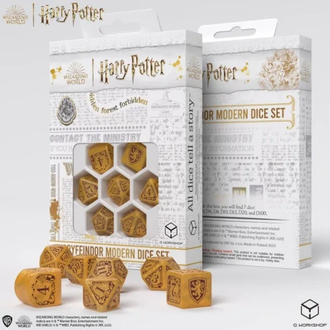HARRY POTTER - GRYFFINDOR MODERN DICE SET - GOLD