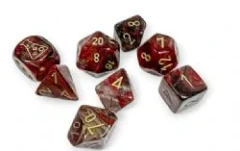 BOREALIS 7-DIE SET POLYHEDRAL COSMOS/GOLD (WITH BONUS DIE)