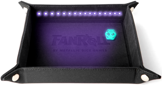 FANROLL - BLACKLIGHT DICE TRAY D20 BLACK FANROLL - BLACKLIGHT DICE TRAY D20 BLACK