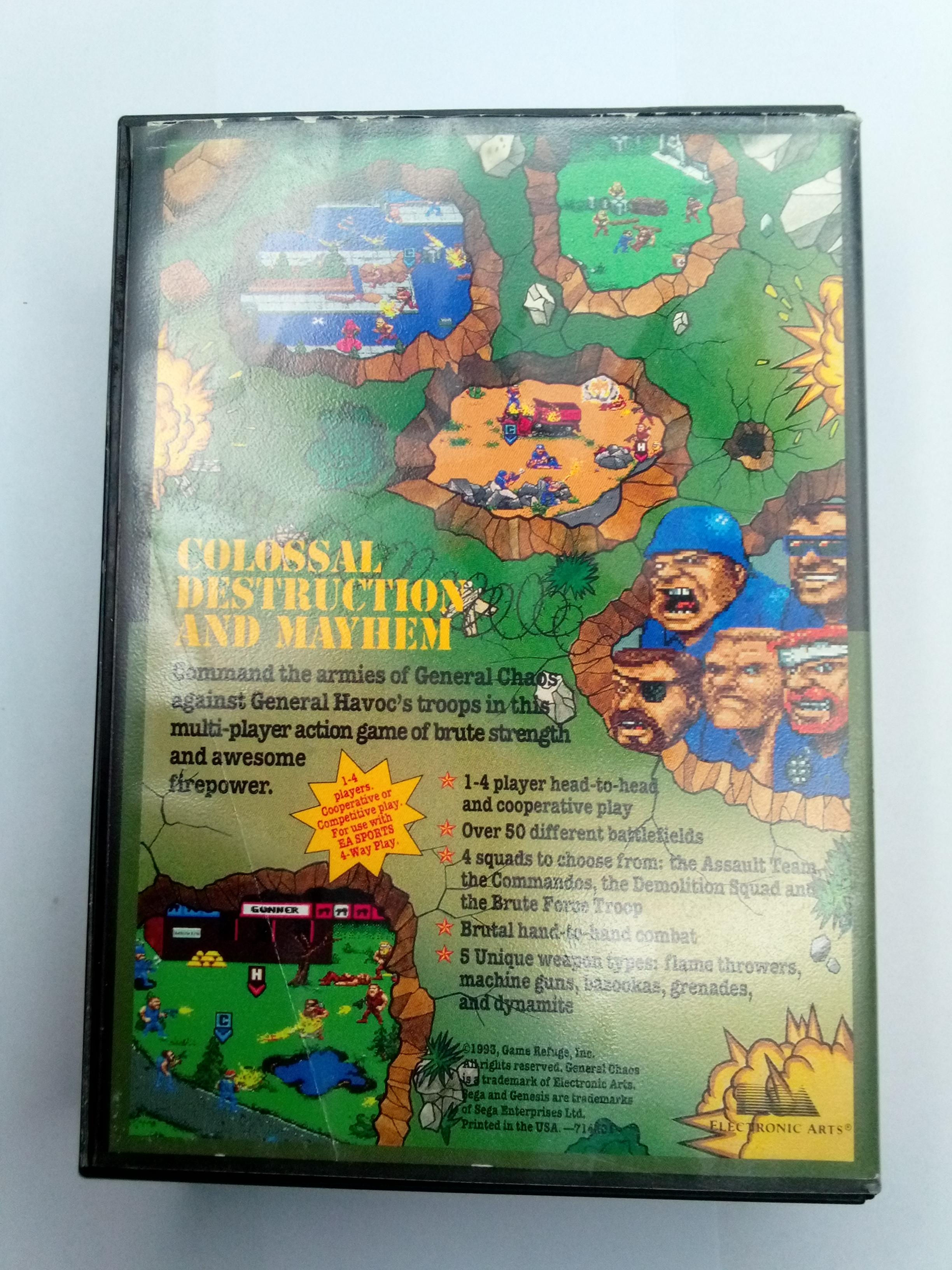 SEGA - GENERAL CHAOS - CARTRIDGE AND BOX ONLY - 01