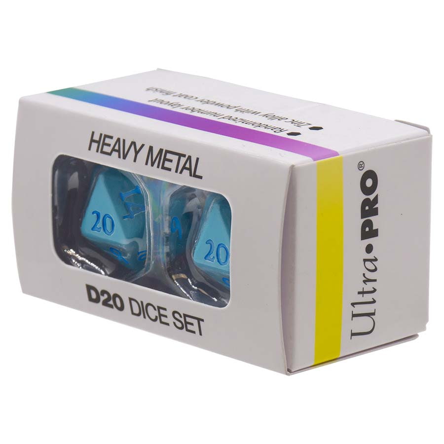 VIVID - D20 DICE SET - HEAVY METAL LIGHT BLUE