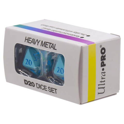 VIVID - D20 DICE SET - HEAVY METAL LIGHT BLUE