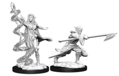 MAGIC THE GATHERING UNPAINTED MINIATURES  -  JORAGA WARCALLER & JORAGA TREESPEAKER (ELVES)