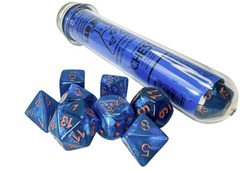 CHX30069 - LAB DICE - BOREALIS MIDNIGHT / COPPER - POLYHEDRAL 7-DIE SET