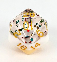 ROLE 4 INITIATIVE - XL D20 - BIRTHDAY WISHES - 30MM