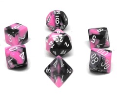 CHX26430 - Polyhedral 7-Die Set - GEMINI BLACK-PINK/WHITE