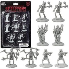 MONSTER MINIATURE FIGURE SET UNPAINTED SKELETON 8pk