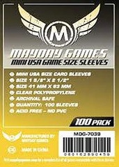 CARD SLEEVES - MAYDAY GAMES - MINI USA SIZE GAME SLEEVES (100) (41 MM X 63 MM)