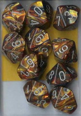10 Lustrous Gold w/silver D10
