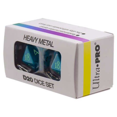 VIVID - D20 DICE SET - HEAVY METAL TEAL