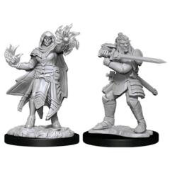 D&D NOLZUR'S MARVELOUS UNPAINTED MINIATURES - HOBGOBLIN FIGHTER MALE & HOBGOBLIN WIZARD FEMALE