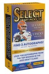 PANINI - FOOTBALL - SELECT DRAFT PICKS 23 - COLLEGIATE FOOTBALL HOBBY BOX