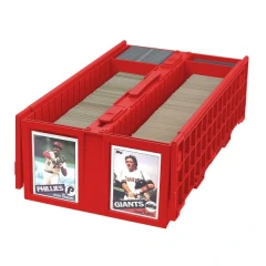 1600CT COLLECTIBLE PLASTIC CARD BIN RED