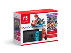 NINTENDO SWITCH WITH MARIO KART 8 DELUXE + 12 MONTH ONLINE