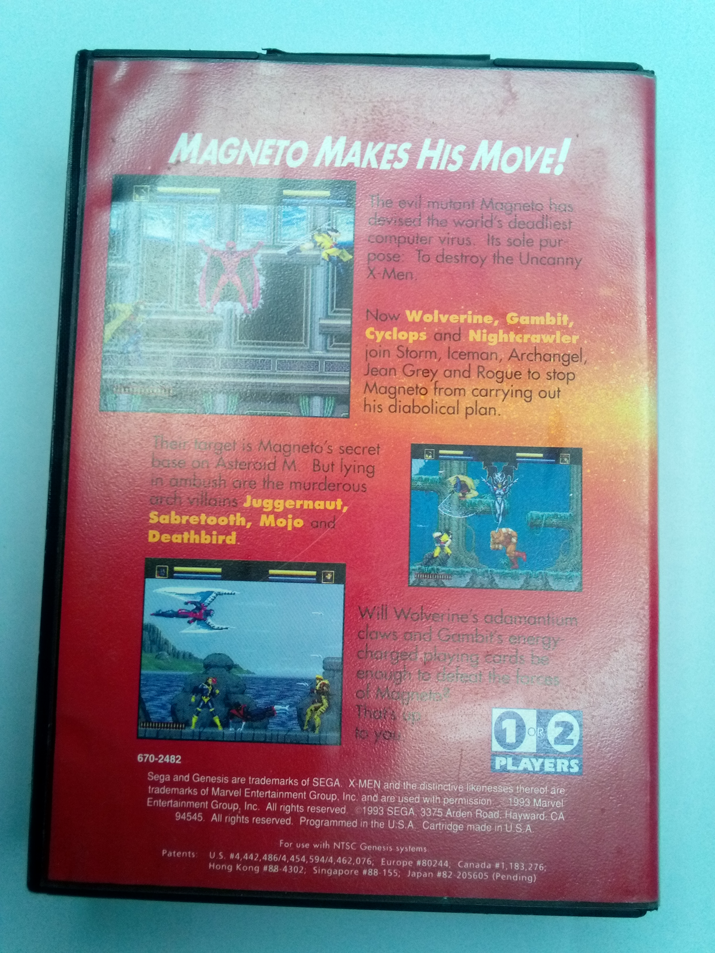 SEGA - X-MEN - CARTRIDGE AND BOX ONLY - 01