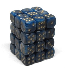 CHESSEX - 12MM D6 DICE BLOCK - 36 DICE - PHANTOM TEAL/GOLD - CHX27889